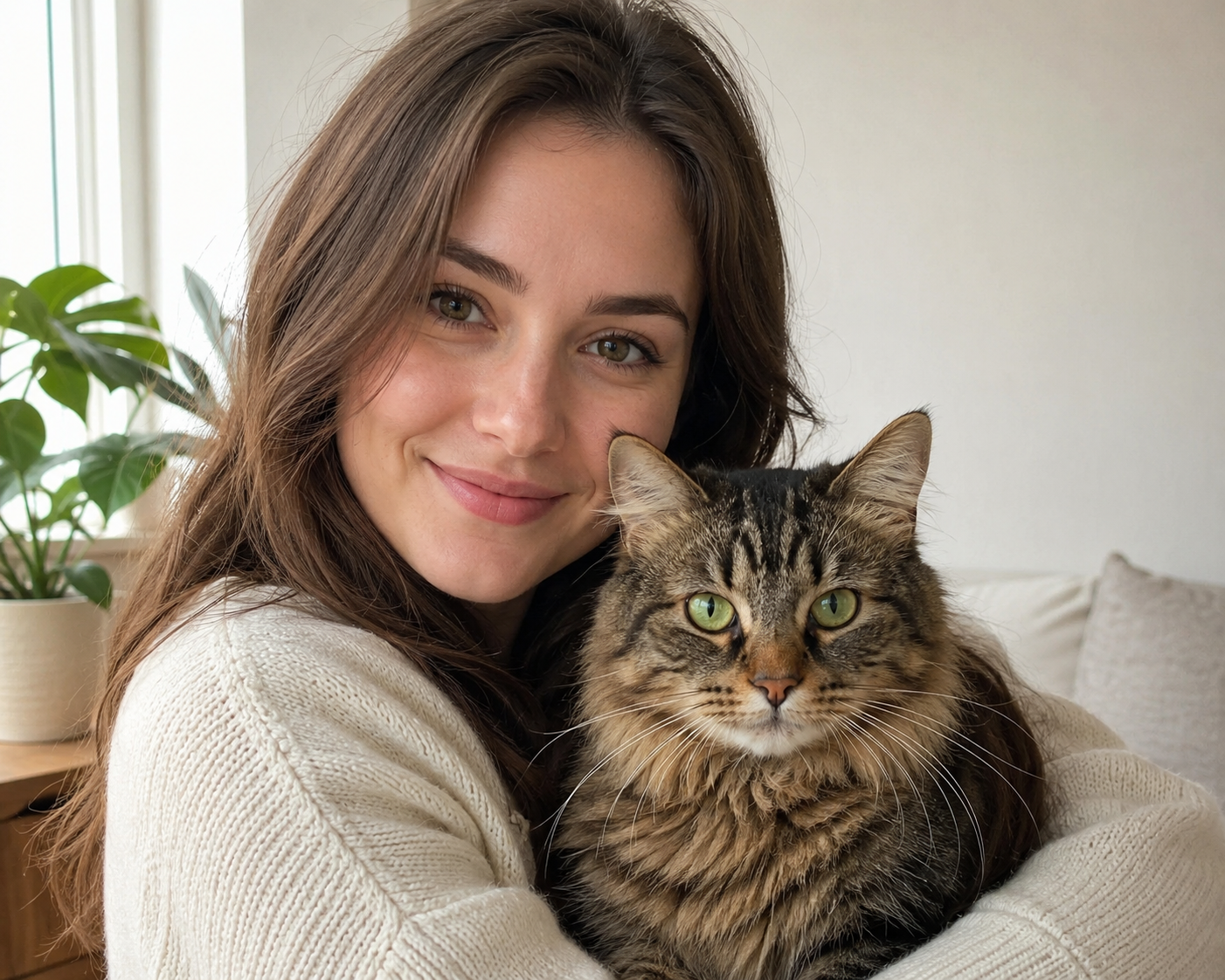 Person with cat